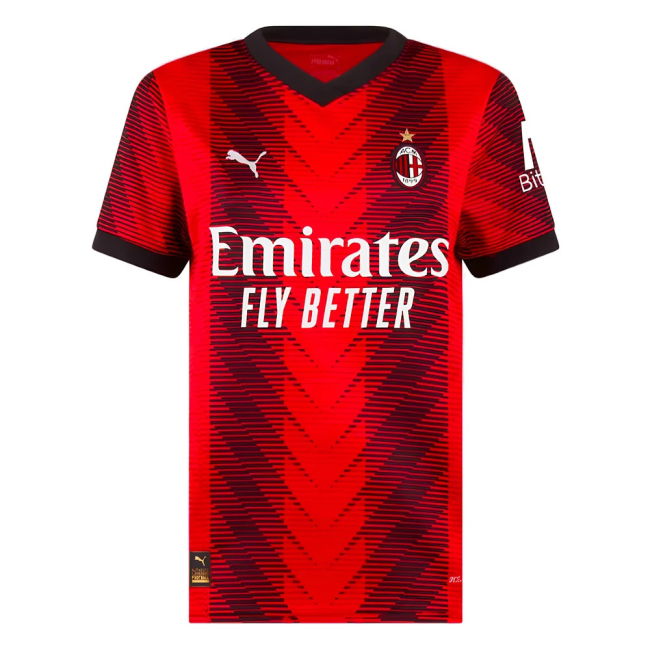 Acm Ac Milan Home Shirt Ladies Theo #19 Elite Performance Match Da...