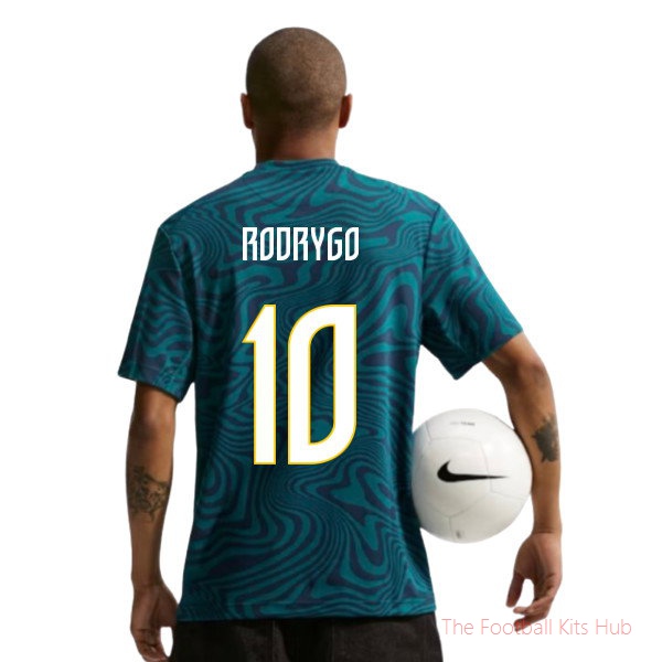 2026-2027 Brazil Primary Dri-Fit Shirt (Geode Teal) (Rodrygo 10)