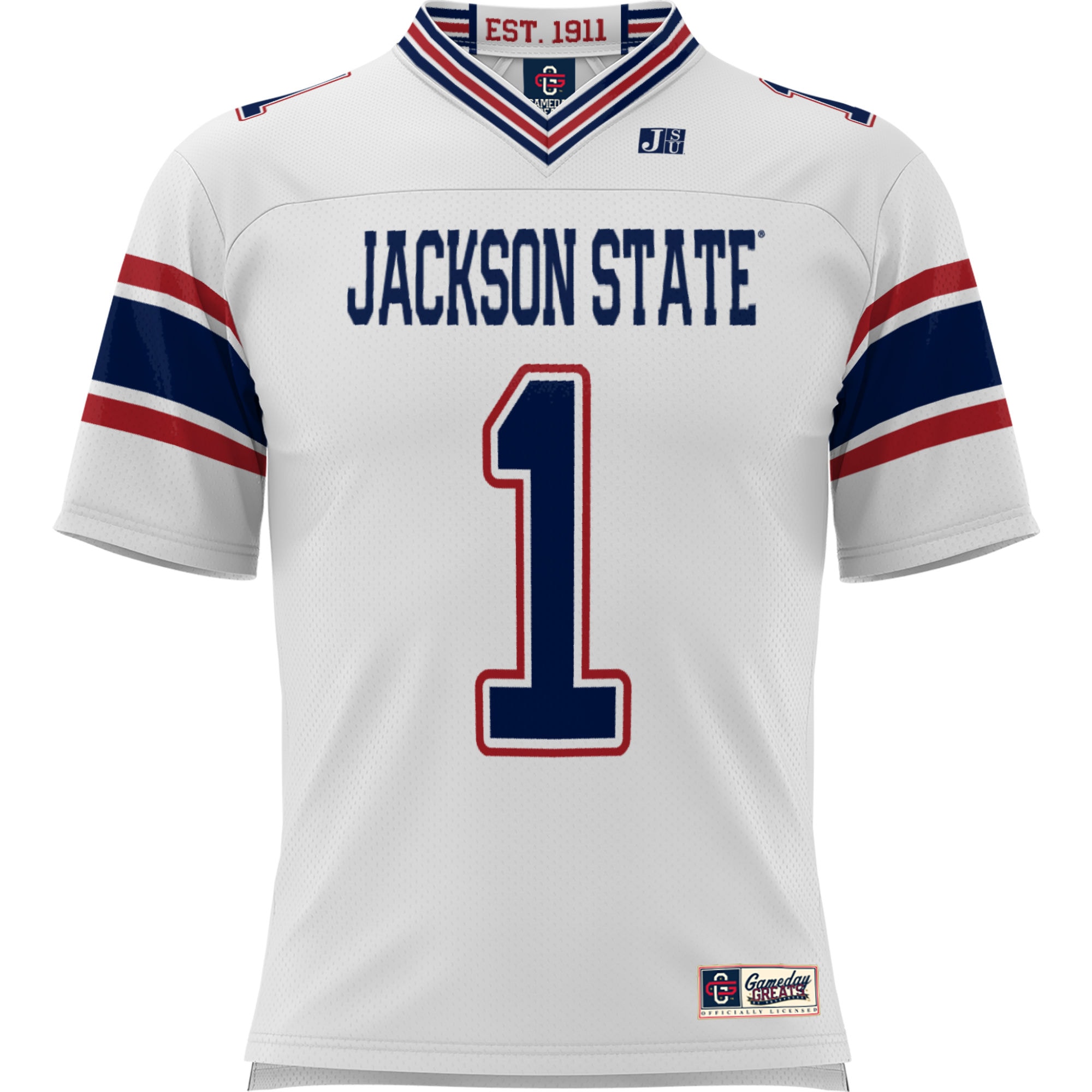 [DDG] Jackson State Tigers GameDay Greats Youth Football Jersey - White