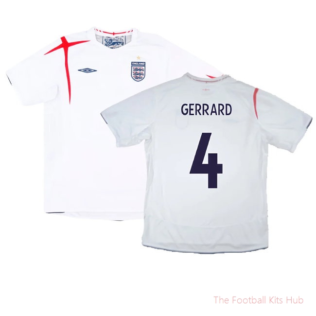England 2005-07 Home Shirt (XL) (Mint) (GERRARD 4)