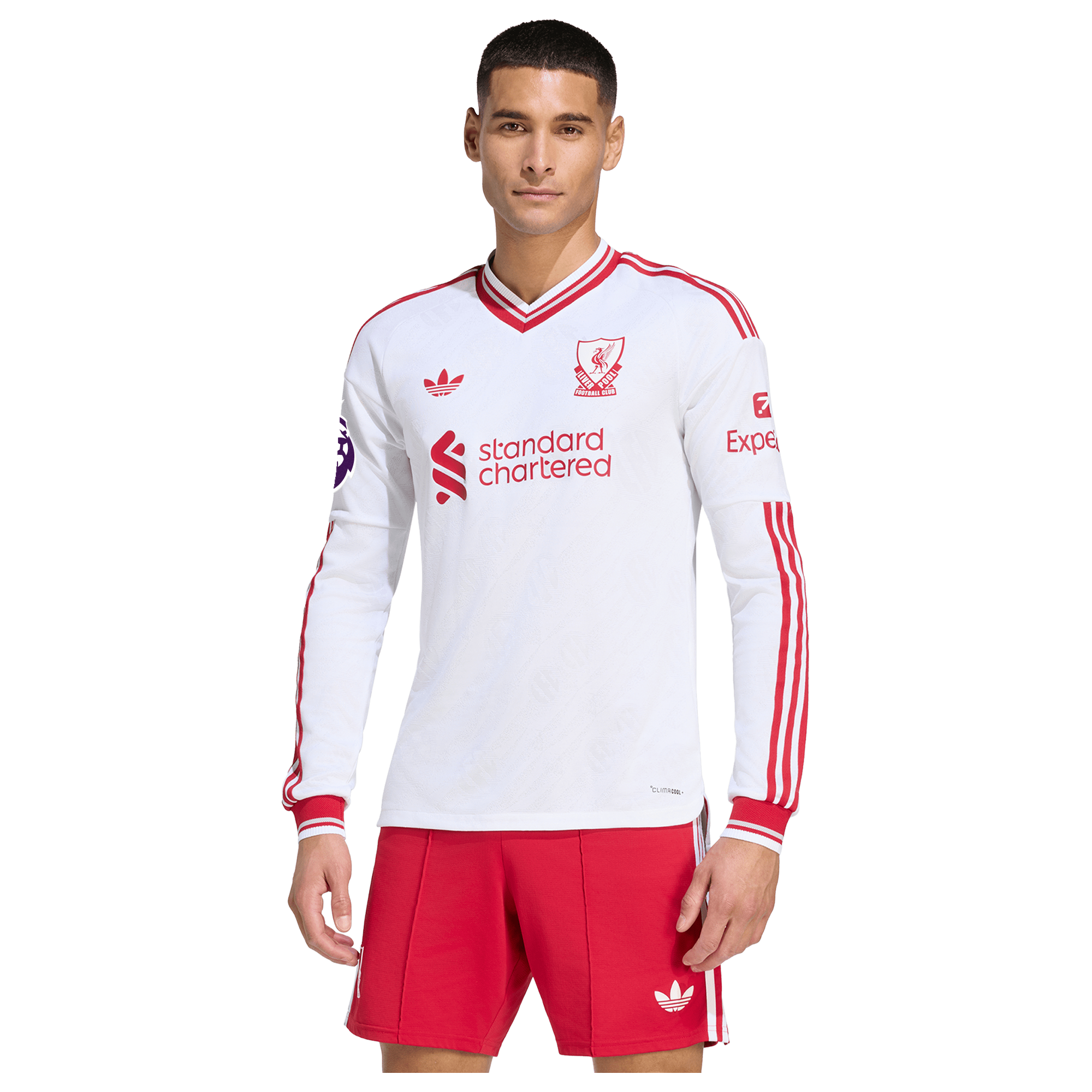 [SJH] Liverpool 2026/27 Away On-Field Authentic Long Sleeve Jersey - White