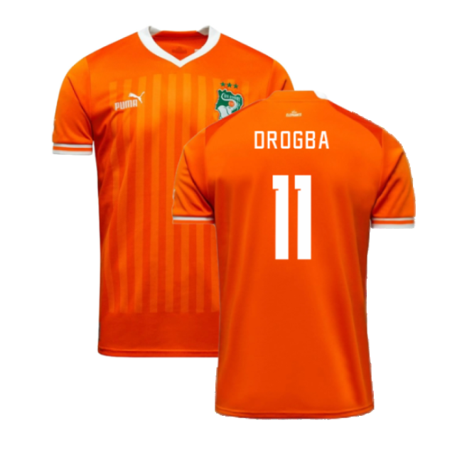 Aero-Dynamic 2023 Ivory Coast Home Afcon Winner Shirt (Drogba 11)