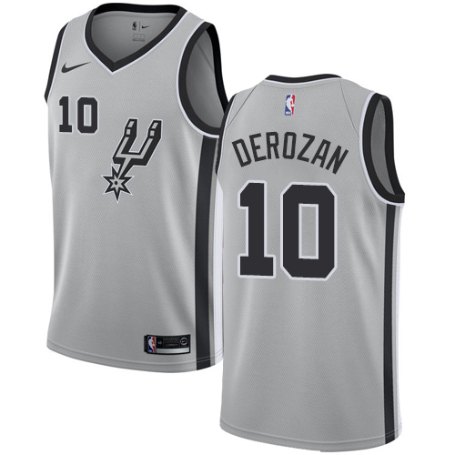 Nike San Antonio Spurs #10 DeMar DeRozan Silver Youth NBA Swingman Statement Edition Jersey Youth