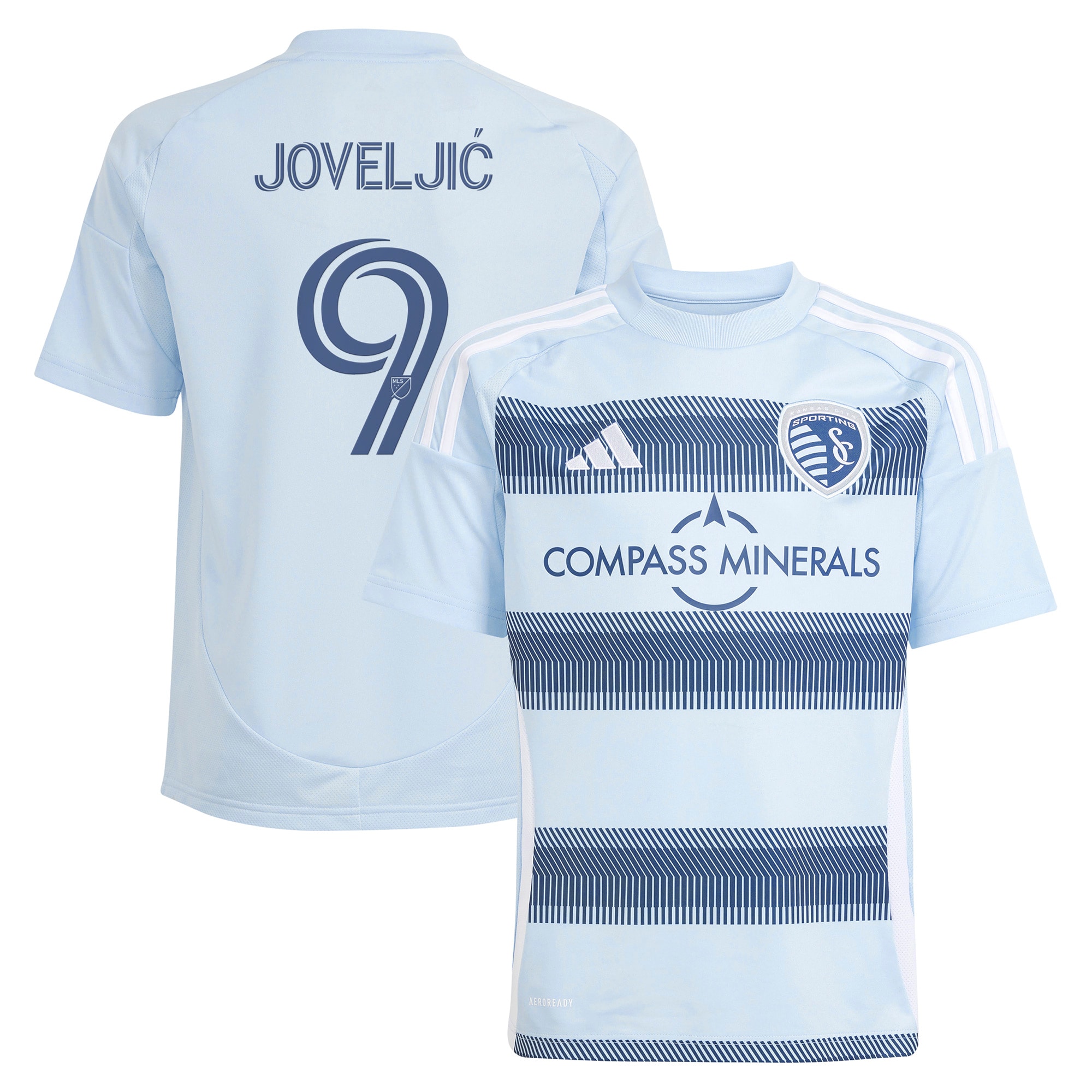 [LK] Dejan Joveljic Sporting Kansas City Youth 2025 One KC Replica Player Jersey - Light Blue