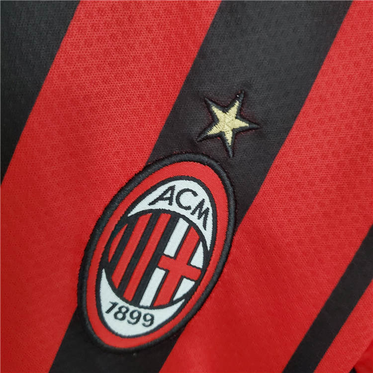 Authentic Kids AC Milan 21-22 Home Red Soccer Suit Football Kit