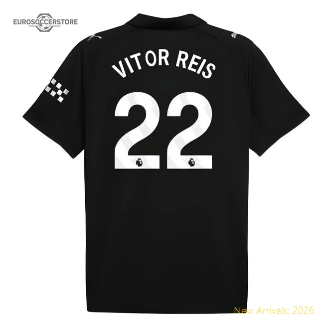Authentic Premium 2025-2026 Man City Away Shirt Vitor Reis 22