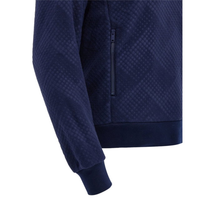 [WSG] 2026 2027 Scotland Rugby Travel Full Zip 3D Fleece Kids Apparel (Navy)