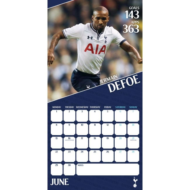 Tottenham Hotspur FC Legends Square Calendar 2026 (Match Day)