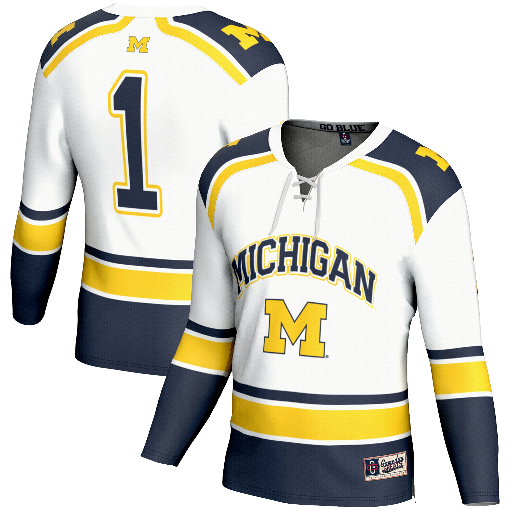 [NJP] Youth Michigan Wolverines GameDay Greats Hockey Jersey - White