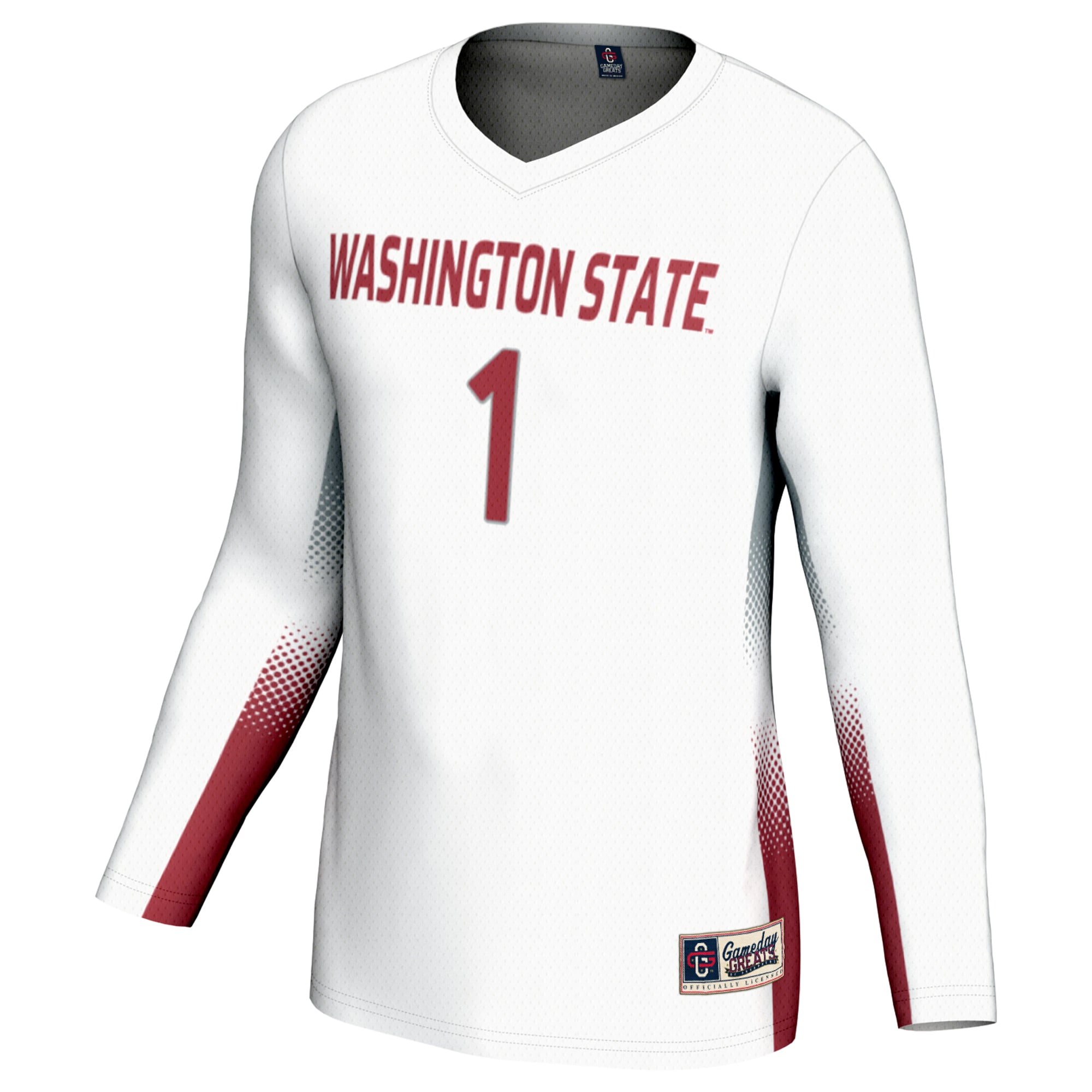 [DDG] Washington State Cougars GameDay Greats Unisex Lightweight Volleyball Jersey - White