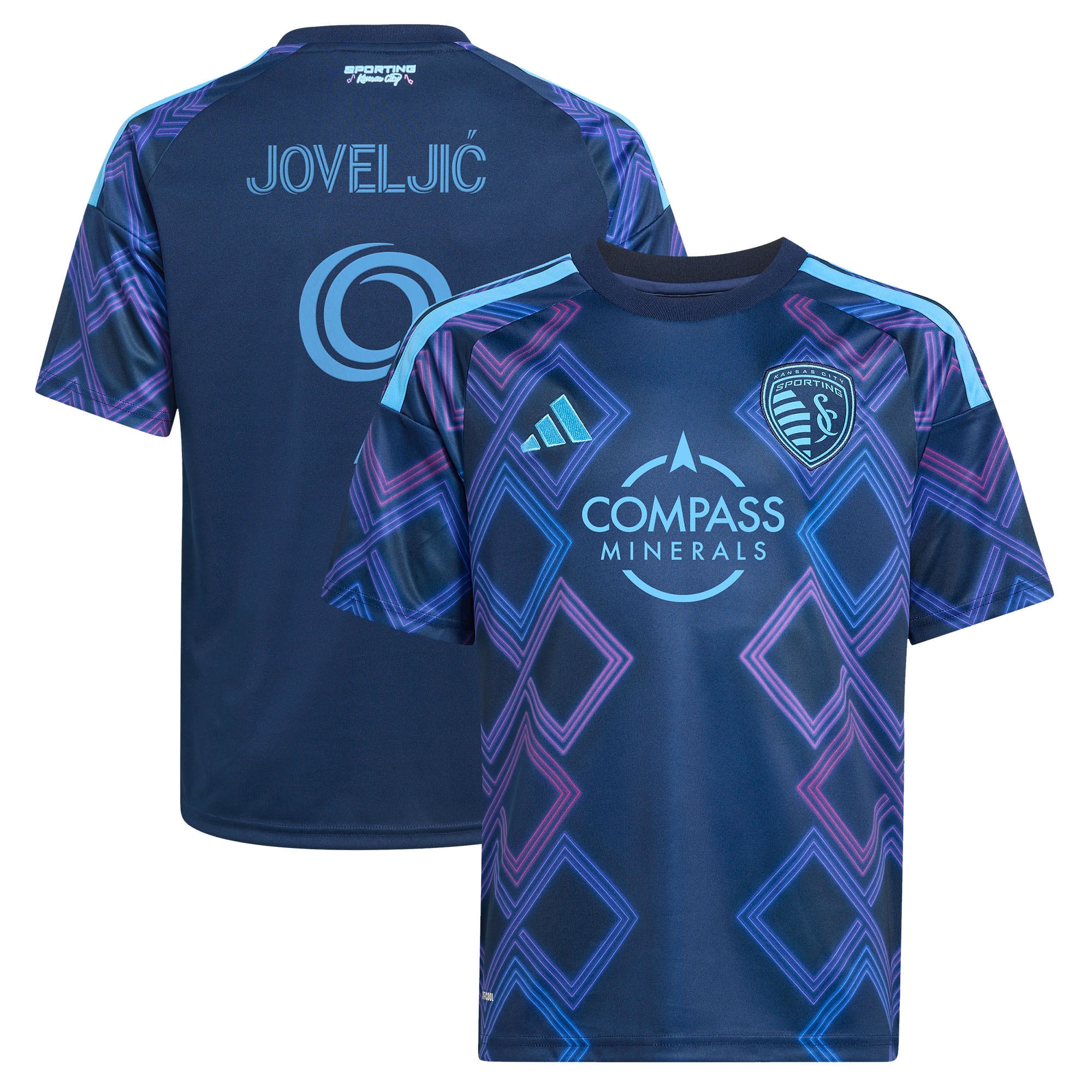 [LK] Dejan Joveljic Sporting Kansas City Youth 2026 The 18th & Vine Kit Replica Jersey - Blue