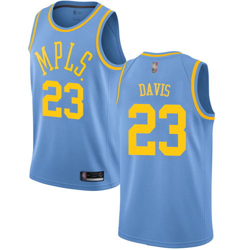 Blue LAL Anthony Davis #23 Nike Game-Used Style Jersey NBA Fan Apparel
