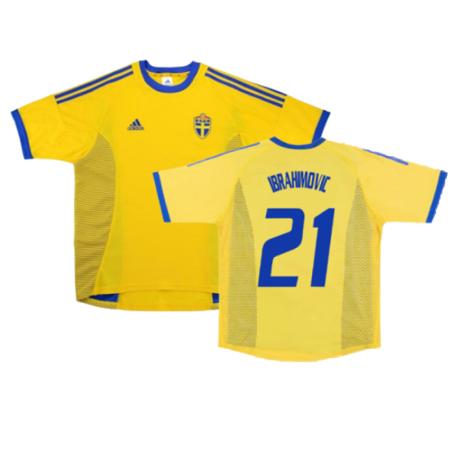 Sweden 2002-03 Home Shirt ((Very Good) S) (Ibrahimovic 21)