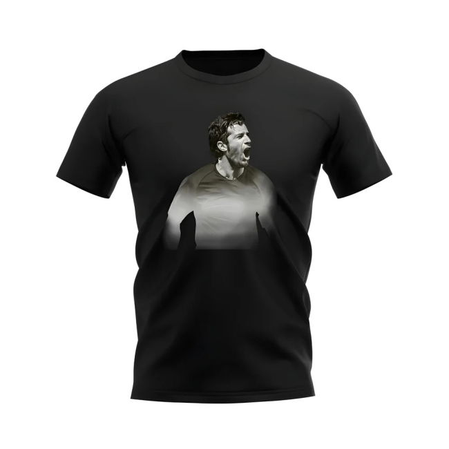 Luis Figo Portugal Legend T-Shirt (Black) Performance Euro