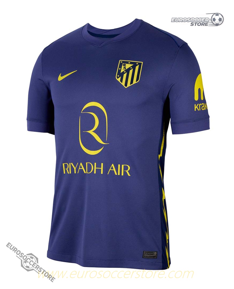 Away Jersey of Atletico Madrid Featuring LENGLET with Number 15 for the 25-26 Season