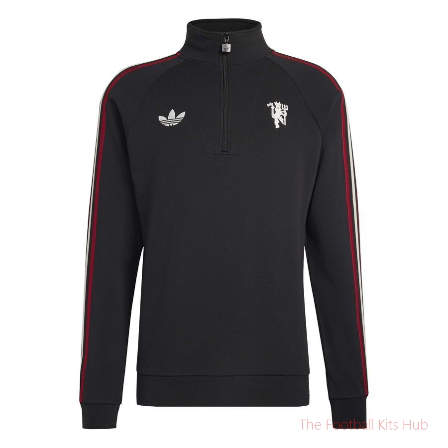 Manchester United Track Top OG Half Zip - Black