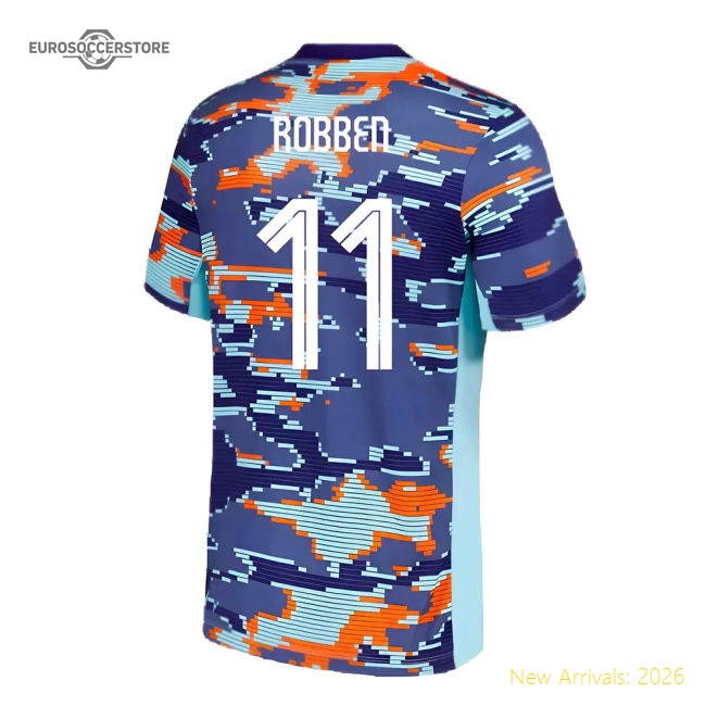 2024-2025 Netherlands Pre-Match Training Shirt (Blue) - Kids (Robben 11)