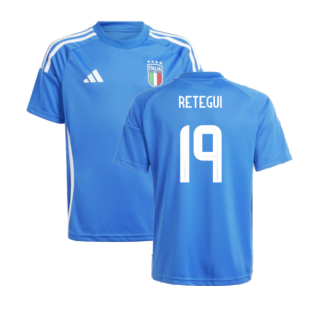 2024-2025 Italy Home Fan Jersey (Kids) (Retegui 19) Worldcup