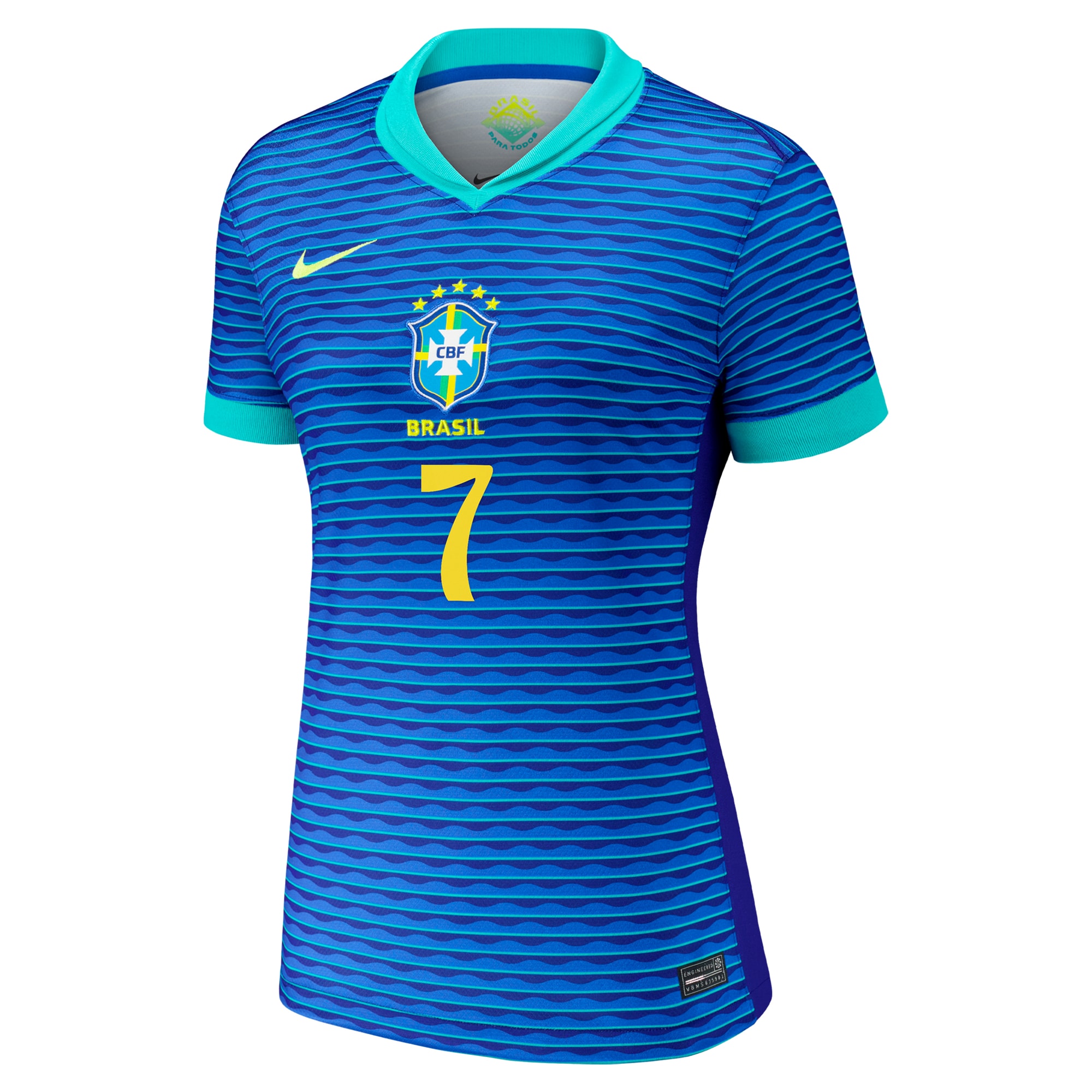 [ESK] Vini Jr. Brazil National Team Women's 2024 Away Replica Jersey - Blue