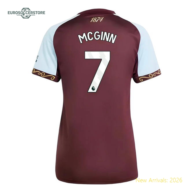 2025-2026 Aston Villa Womens Exclusive Jersey Mcginn Drycell