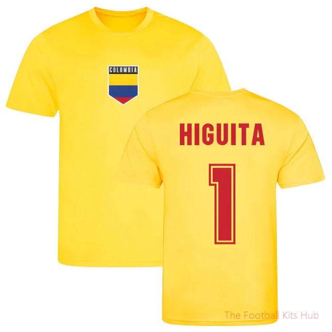 Men Higuita Colombia Training Jersey (Yellow)