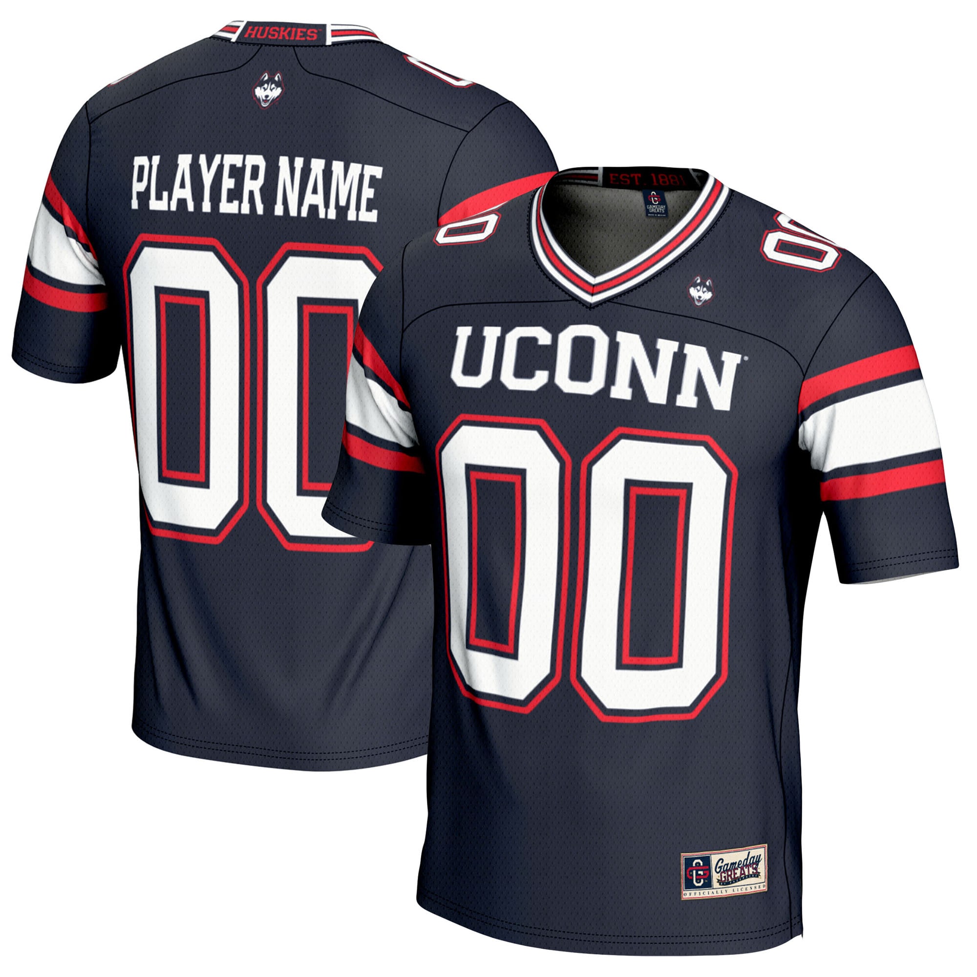 UConn Huskies GameDay Greats Youth NIL Pick-A-Player 26/27 Football Jersey - Navy