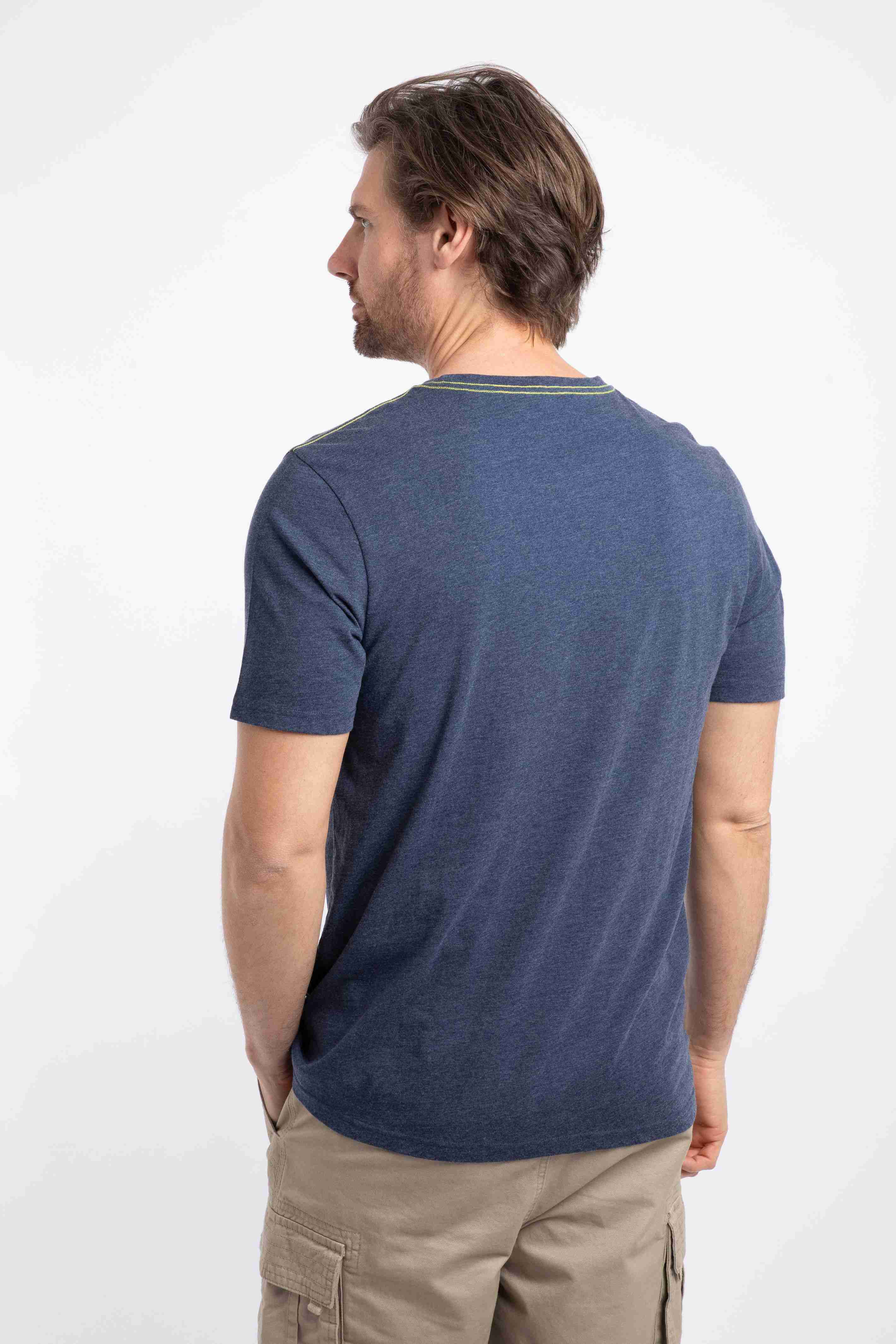 Vortex Front Print Graphic T-Shirt Dark Blue