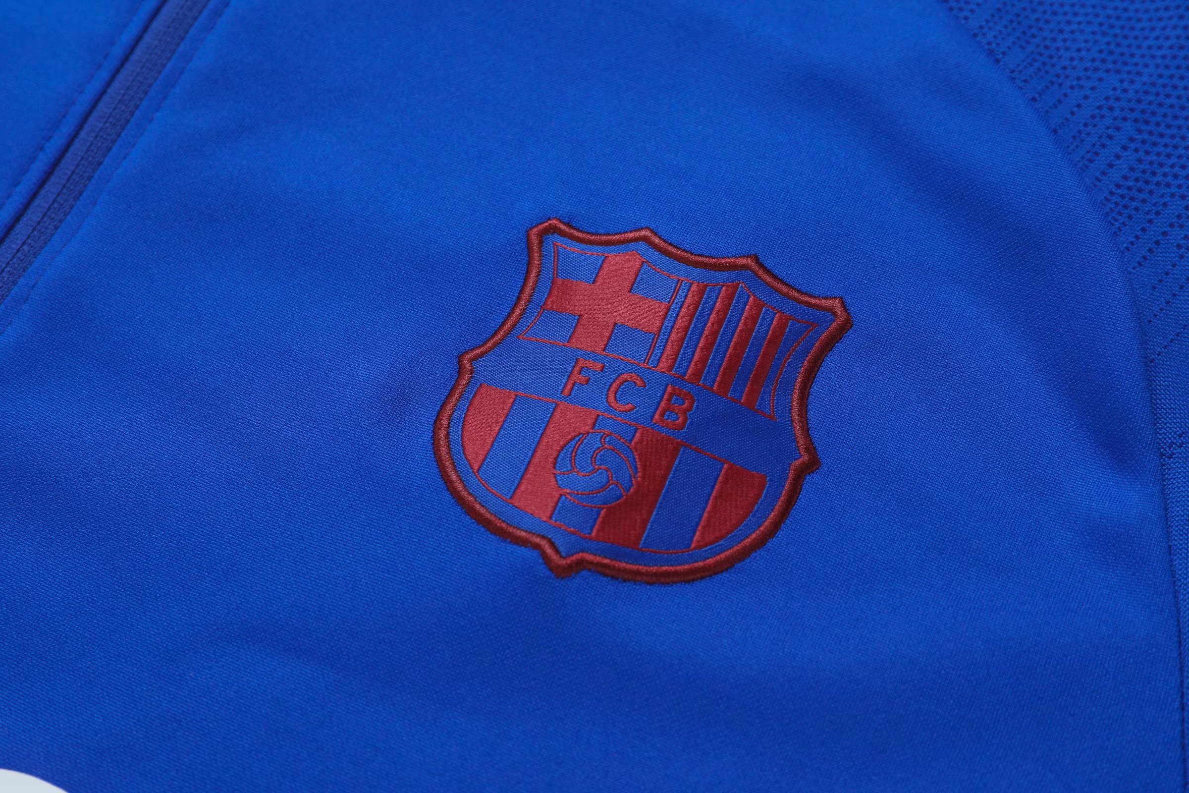 Lightweight Barca 201920 Barcelona Blue Zipper Sweat Kit