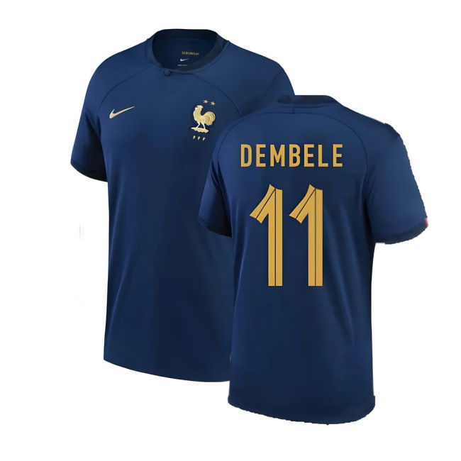 Original Replica France Home Supporter Shirt for Adults (DEMBELE 11)