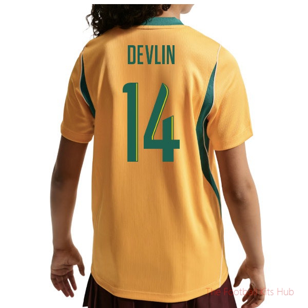 Australia 2026-2027 Home Shirt Devlin #14 Football Jersey