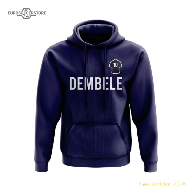 Ousmane Dembele Psg Number Hoody (Navy) In Multiple Sizes