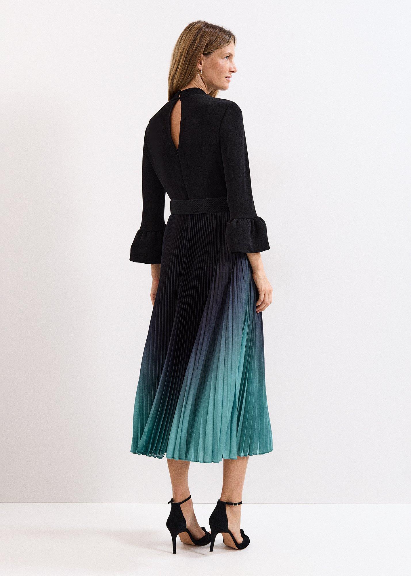 Petite Meloni Ombre Pleat Skirt Dress