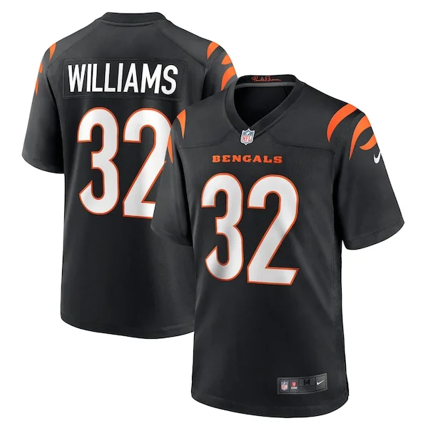 None Trayveon Williams Game Jersey - Black | NFL Player Jersey