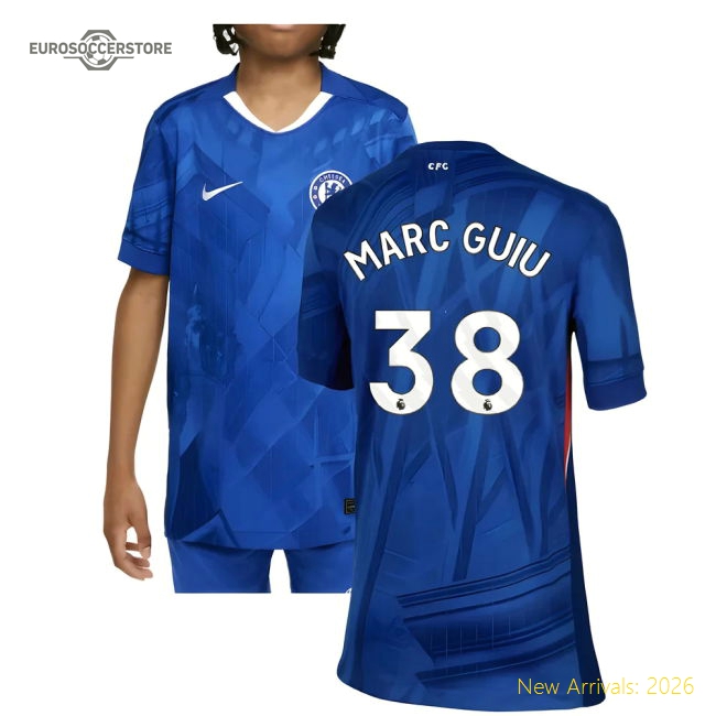 Non-toxic Kids Chelsea Marc Guiu Jersey 2025-2026 Flexible