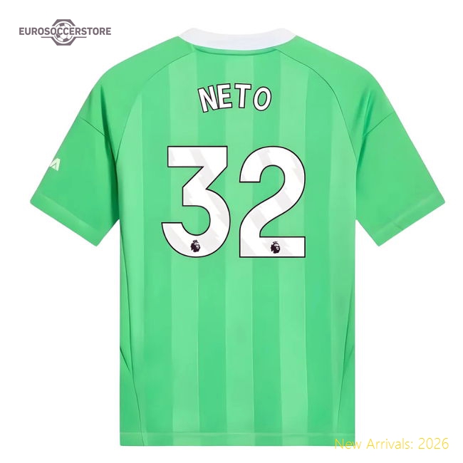 Non-toxic Arsenal Kids Jersey Neto 2025-2026 Kids-safe Technology
