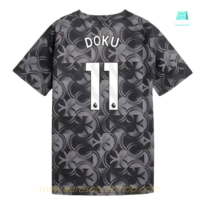 2025-2026 Man City Warm Up Jersey (Black) - Kids (Doku 11)