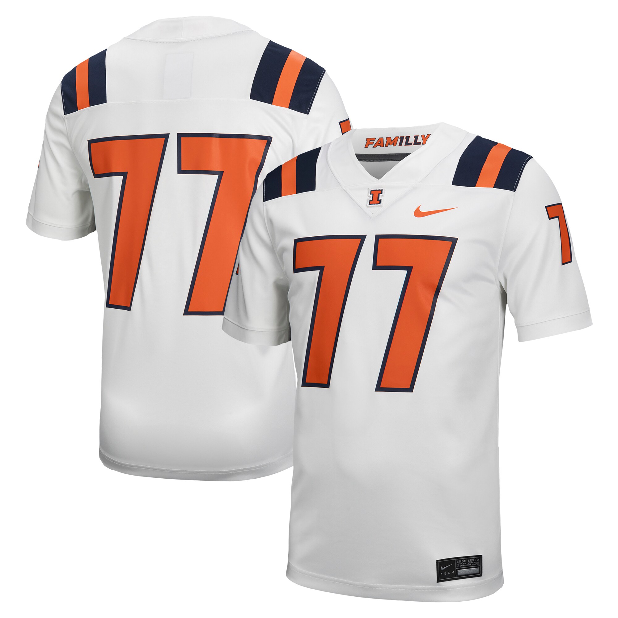 [DDG] Illinois Fighting Illini Untouchable Football Jersey - White