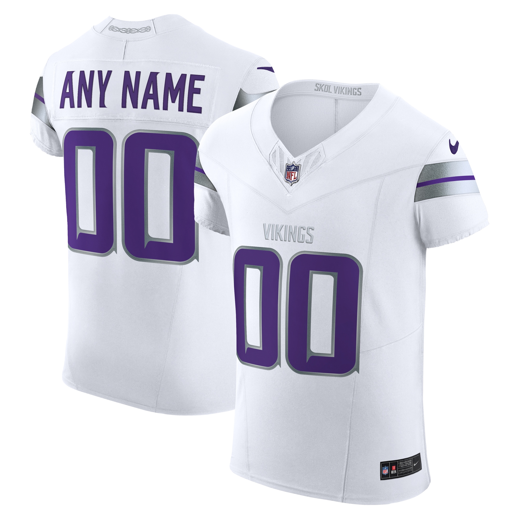 [ESK] Minnesota Vikings Vapor F.U.S.E. Elite Custom Jersey - White