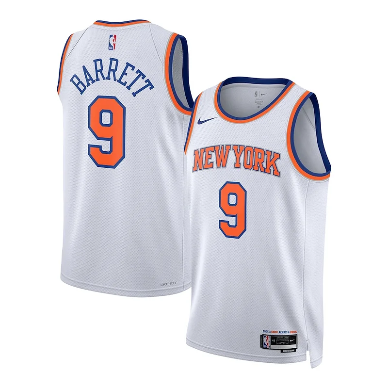Premium RJ Barrett NYK Swingman Jersey - White - Licensed Product