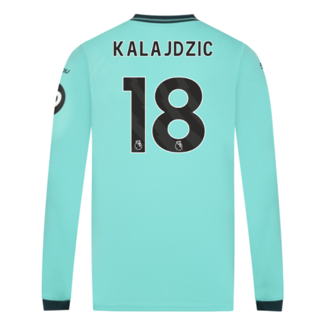 2025-2026 Wolves Long Sleeve Away Shirt (Kalajdzic 18) | Sale Price