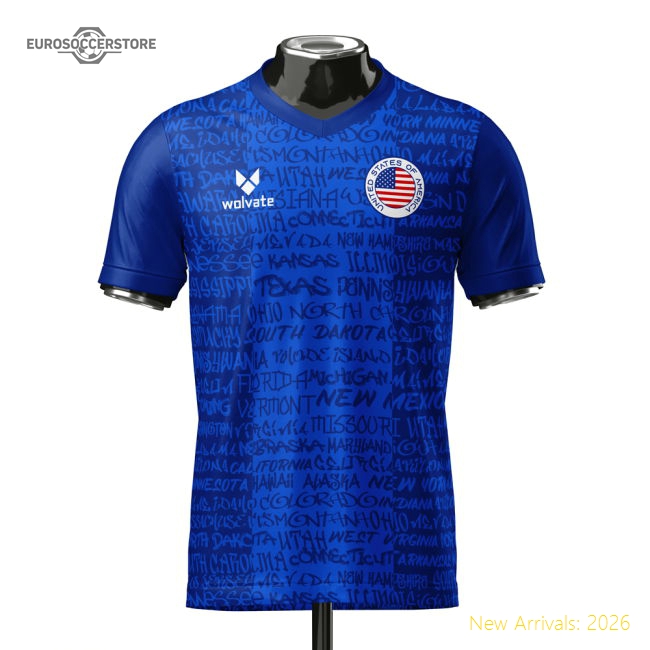 Excellent United States Heritage Football Jersey Blue (wolvate) Adu