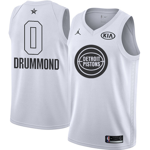 Nike Detroit Pistons #0 Andre Drummond White NBA Jordan Swingman 2018 All-Star Game Jersey Mens