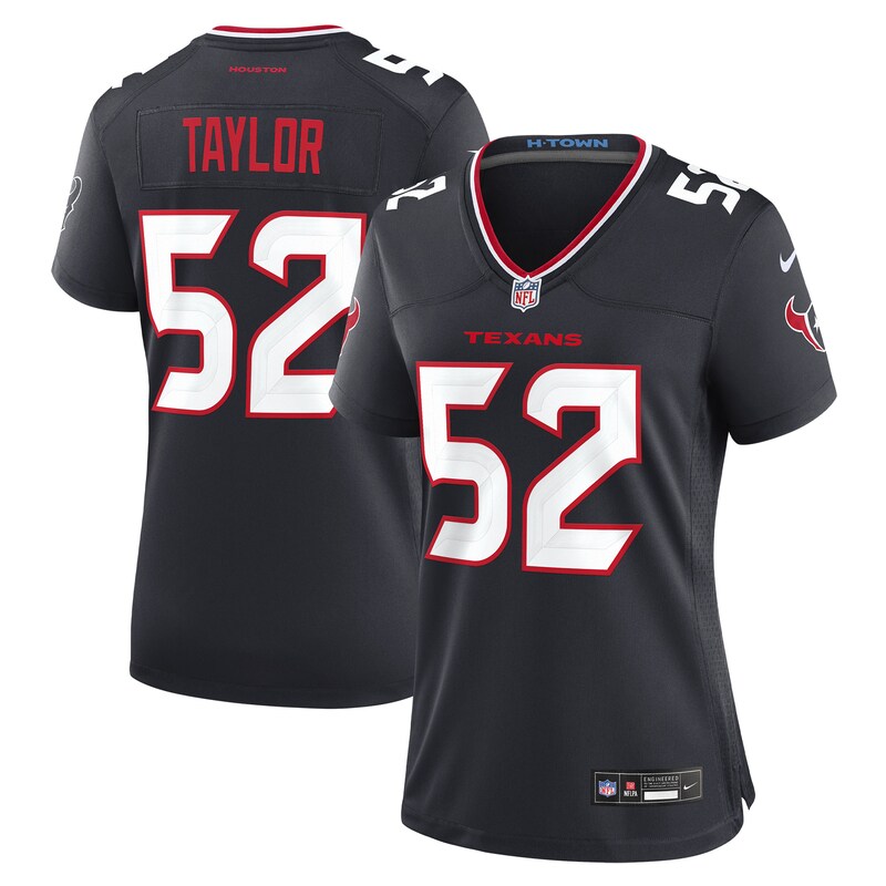 None Darrell Taylor Record-Breaker HOU Texans Genuine Jersey
