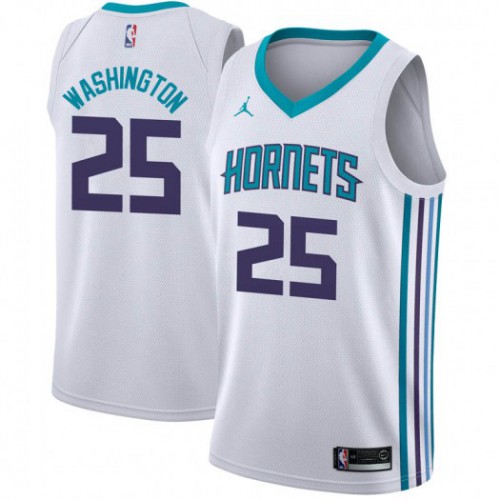 Nike Charlotte Hornets #25 P.J. Washington White Womens NBA Jordan Swingman Association Edition Jersey Womens