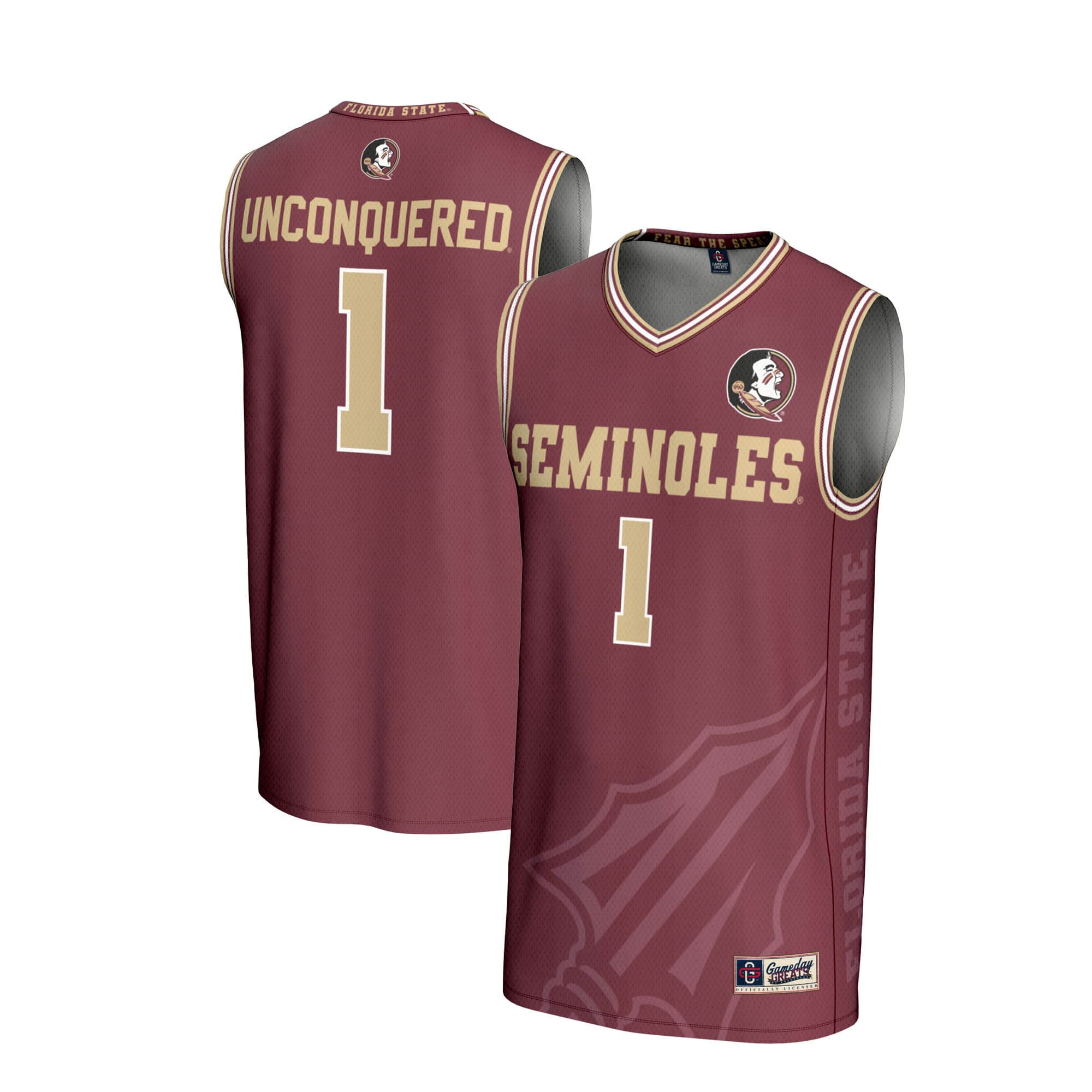 [DDG] Florida State Seminoles GameDay Greats Youth Lightweight Icon Print Basketball Jersey - Garnet