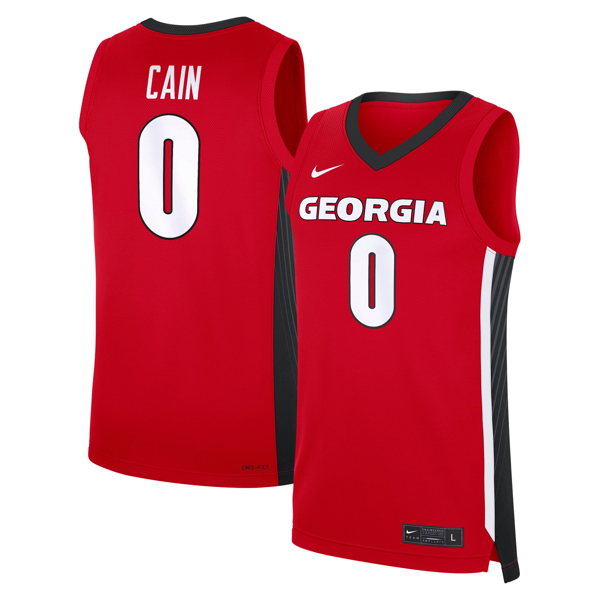 Blue Cain Georgia Bulldogs Nike NIL Men's Basketball Replica Player Jersey - Red