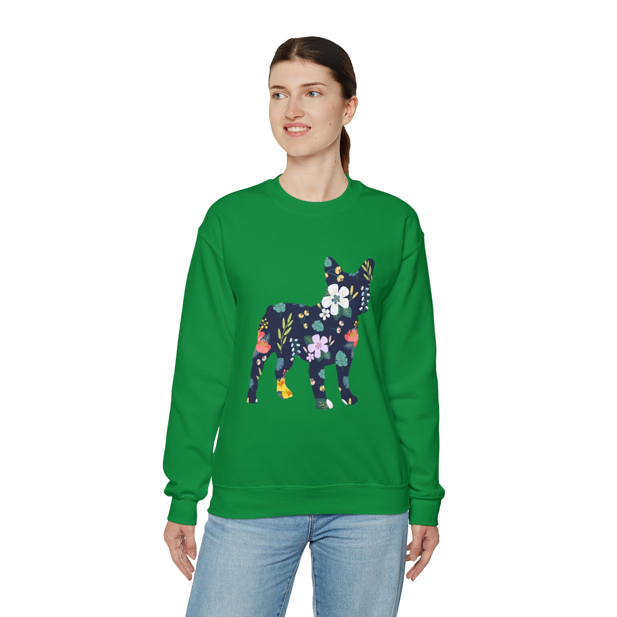 French Bulldog Floral Sweater Unisex Sweatshirt Cute Frenchie Essential