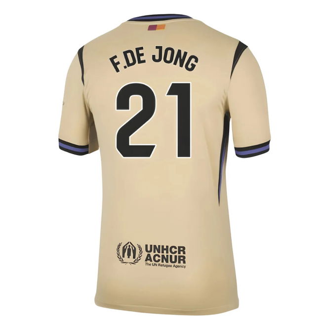 Camiseta Barcelona 2025-2026 Visitante Hombres - Oficial Con Jong 21