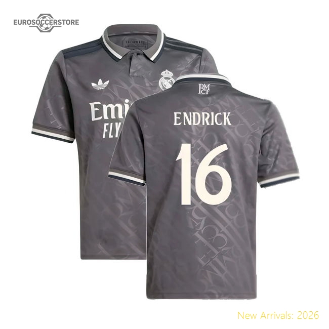 High-Quality 2024-2025 Real Madrid Third Shirt (Kids) (Endrick 16)