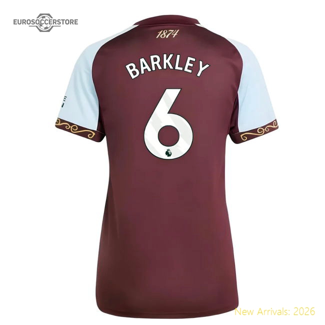 2025-2026 Aston Villa Home Shirt (Womens) (Barkley 6)